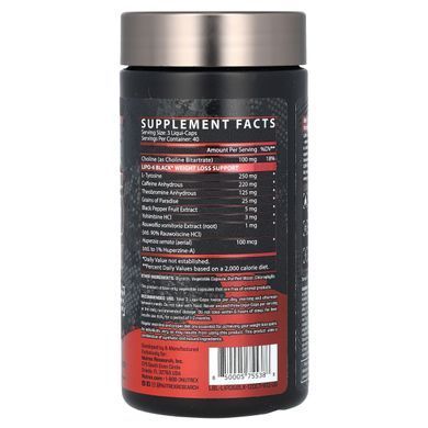 Nutrex Research, LIPO-6 Black, екстремальна ефективність, 120 чорних капсул