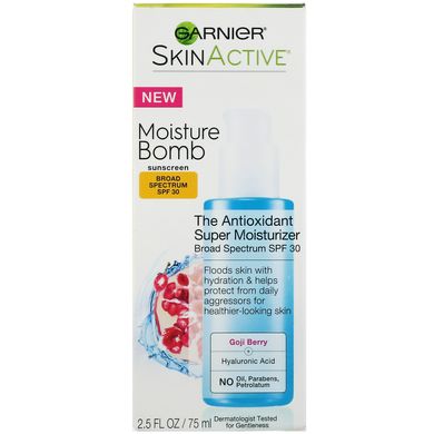 «Водяна бомба», зволожуючий засіб з антиоксидантами, SPF 30, SkinActive, Garnier, 75 мл