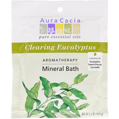 Мінеральна ванна кліринговий евкаліпт Ароматерапевтичний Aura Cacia (Mineral Bath) 70.9 г