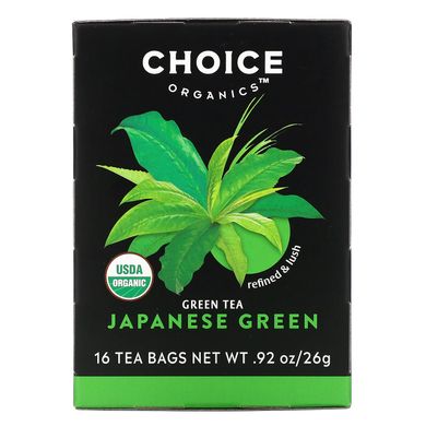 Японський зелений чай Преміум Choice Organic Teas (Green Tea) 16 шт. 32 г