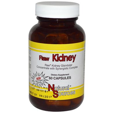 Харчова добавка для нирок Natural Sources (Raw Kidney) 60 капсул