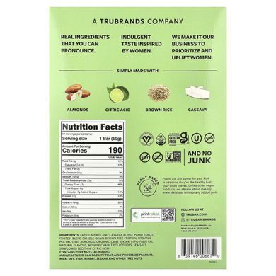 Trubar, Plant Based Protein Bar, Whipped For Key Lime, 12 Bars, 1.76 oz (50 g) Each