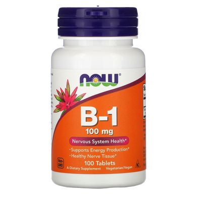 Вітамін B1 Тіамін Now Foods (Vitamin B1) 100 мг 100 таблеток