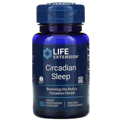 Вітаміни для сну, циркадний сон, Circadian Sleep, Life Extension, 30 вегетаріанських капсул