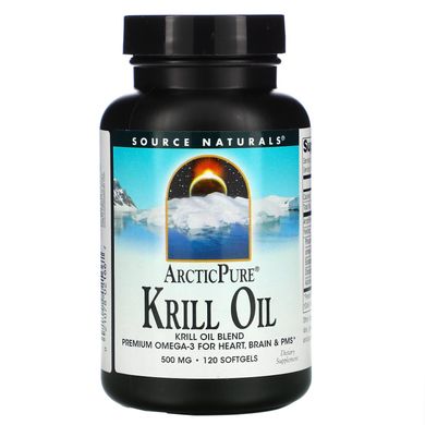 Масло криля арктическое Source Naturals (Krill Oil) 500 мг 120 капсул купить в Киеве и Украине