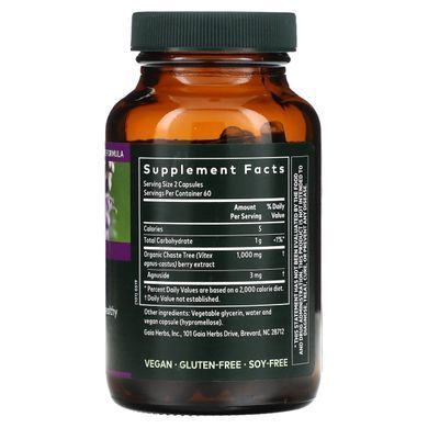 Sacred Vitex Gaia Herbs (Vitex Berry) 1000 mg 120 capsules