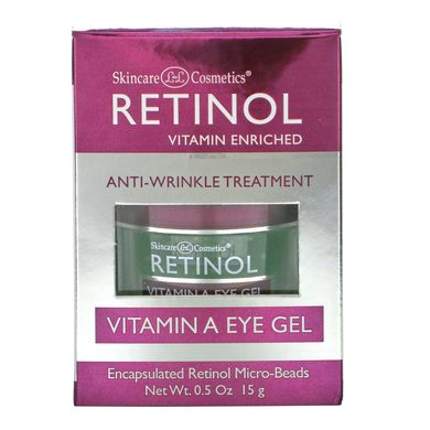 Гель для глаз с ретинолом и витамином А, Retinol Vitamin A Eye Gel, Skincare LdeL Cosmetics Retinol, 15 г купить в Киеве и Украине