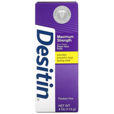 Мазь від подразнення шкіри під підгузками сильнодіюча Desitin (Diaper Rash Paste Maximum Strength) 113 г