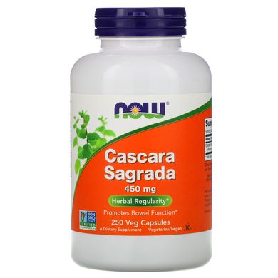Каскара Саграда крушина Now Foods (Cascara Sagrada) 1000 мг 250 вегетаріанських капсул
