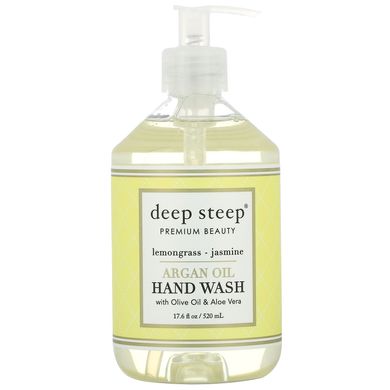 Мило для рук з аргановою олією Deep Steep (Argan Oil Hand Wash Lemongrass-Jasmine) 520 мл лемонграсс-жасмин