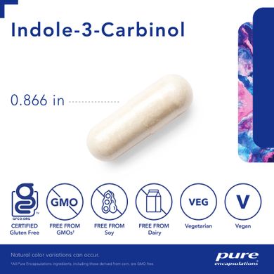 Індол-3-карбінол Pure Encapsulations (Indole-3-Carbinol) 400 мг 60 капсул