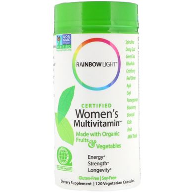 Сертифіковані мультивітаміни для жінок Rainbow Light (Certified Women's Multivitamin) 120 капсул