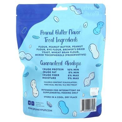Spunky Pup, All Natural Dog Treats, Crunchy Biscuits, Peanut Butter Crunch , 10 oz (283 g)