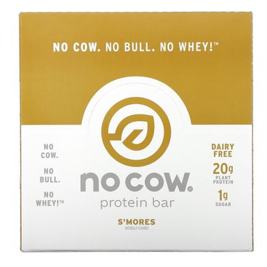 No Cow, протеїнові батончики зі смаком зефіру, 60 г (2,12 унції) 12 шт.