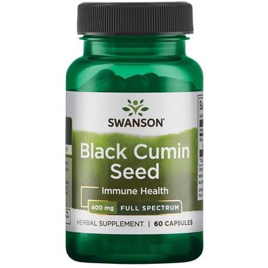 Насіння чорного кмину Swanson (Full Spectrum Black Cumin Seed) 400 мг 60 капсул