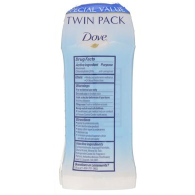 Твердий дезодорант, який залишив слідів, «Оригінальна чистота», Dove, 2 шт. по 74 г