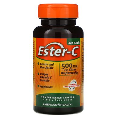 Естер C-500 з біофлавоноїдами American Health 500 мг 90 таблеток