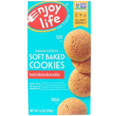 М'яке печиво, печиво снікердудл, не містить глютен, Enjoy Life Foods, 6 унцій (170 г)