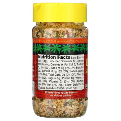 Гавайська сіль, часникові трави, Hawaiian Seasoning Salt, Garlic Herb, NOH Foods of Hawaii, 198 г
