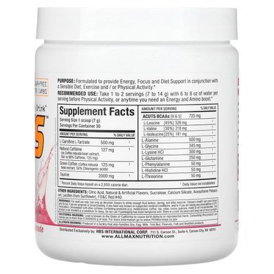 Аминокислоты ALLMAX Nutrition (ACUTS Amino-Charged Energy Drink) 210 г со вкусом розового лимонада купить в Киеве и Украине