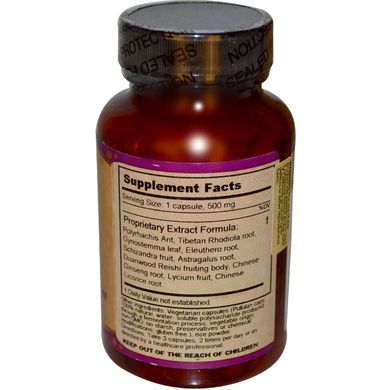Енергетик-Адаптоген, Dragon Herbs, 500 мг, 100 капсул
