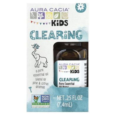 Aura Cacia, Kids, чистое эфирное масло, очищающее, 0,25 жидкой унции (7,4 мл) купить в Киеве и Украине