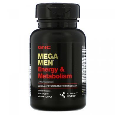 Мультивитамины для мужчин для энергии и метаболизма GNC (Mega Men Energy & Metabolism Clinically Studied Multivitamin) 90 капсул купить в Киеве и Украине