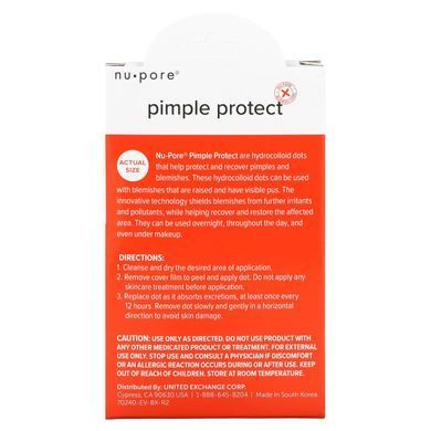Bandages for pimples Nu-Pore (Hydrocolloid Blemish Bandages for Raised Yellow Blemishes) 20 bandages