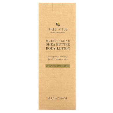 Tree To Tub, Moisturizing Shea Butter Body Lotion, Coconut & Lemongrass, 8.5 fl oz (250 ml) купить в Киеве и Украине