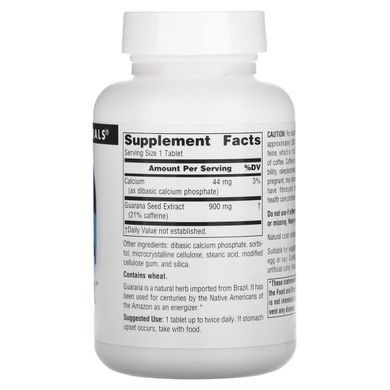 Source Naturals, Guarana Energizer&trade;, 900 mg , 100 Tablets купить в Киеве и Украине