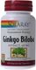 Гинкго билоба, Ginkgo Biloba Leaf Extract, Solaray, 60 мг, 60 вегетарианских капсул фото