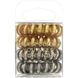 Спиральные резинки для волос металлических оттенков, Kitsch, 4 шт. фото