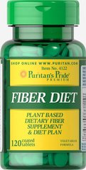 Волокниста дієта, Fiber Diet, Puritan's Pride, 120 таблеток