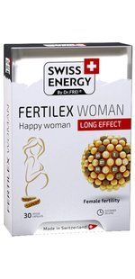 Поддержка фертильности для женщин, Fertilex Woman, Swiss Energy, комплекс продленного действия, 30 веганских капсул. купить в Киеве и Украине