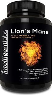 Lion's Mane (Hericium Echinus) for Cognitive Health by Intelligent Labs (120 capsules)