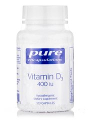 Витамин Д3 Pure Encapsulations (Vitamin D3) 400 МЕ 120 капсул купить в Киеве и Украине