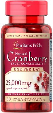 Однажды Клюква, One A Day Cranberry, Puritan's Pride, 500 мг, 60 капсул купить в Киеве и Украине