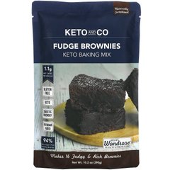Keto and Co, Fudge Brownies, суміш для випікання кето, 10,2 унції (290 г)