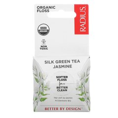 Шелковый зеленый чай с жасмином, Organic Floss, Silk Green Tea Jasmine, RADIUS, 33 yds купить в Киеве и Украине