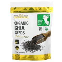 Органические семена чиа California Gold Nutrition (Superfoods Organic Chia Seeds) 340 г купить в Киеве и Украине