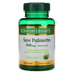 Со Пальметто, Saw Palmetto, Nature's Bounty, 450 мг, 100 капсул