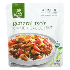 Simply Organic, Тушкований соус General Tso, азіатські страви, 8 унцій (227 г)