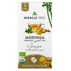 Miracle Tree, Органический суперпродуктовый чай Moringa, имбирь, без кофеина, 25 чайных пакетиков, 1,32 унции (27,5 г) купить в Киеве и Украине