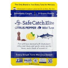 Safe Catch, Elite, дикий тунец, цитрусовый перец, 2,6 унции (74 г) купить в Киеве и Украине