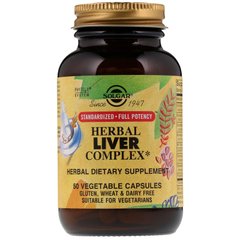 Трав'яний комплекс для здоров'я печінки Solgar (Herbal Liver Complex) 50 рослинних капсул