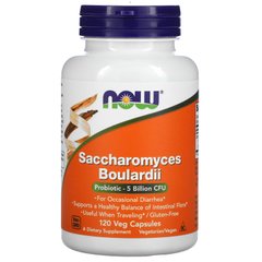 Сахароміцети Буларді Now Foods (Saccharomyces Boulardii) 5 млрд КУО 120 вегетаріанських капсул