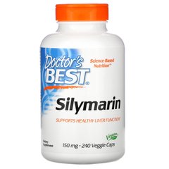 Doctor's Best, Силімарін, 150 мг, 240 вегетаріанських капсул