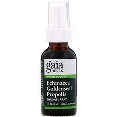 Ехінацея + Прополіс Gaia Herbs (Echinacea Goldenseal Propolis) спрей для горла 30