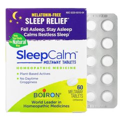 Препарат для поддержки сна и спокойствия, Sleep Calm Meltaway Tablets, Unflavored, Boiron, 60 таблеток купить в Киеве и Украине