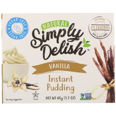 Натуральный растворимый пудинг ваниль Simply Delish (Natural Instant Pudding Vanilla Natural) 48 г купить в Киеве и Украине